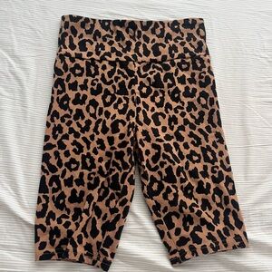 Cheetah print biker shorts